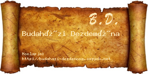 Budaházi Dezdemóna névjegykártya